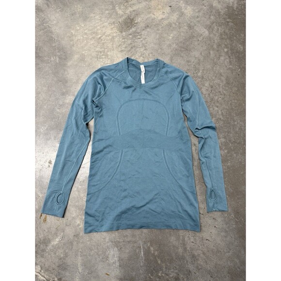 Lululemon Swiftly Tech Long Sleeve Crew. Pacific Breeze. Blue Teal.Womens. Sz 10 - Picture 3 of 16